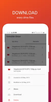 Yoteshin Drive - Cloud File Manager & Downloader android App screenshot 1