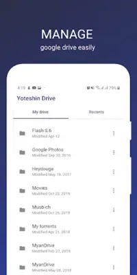 Yoteshin Drive - Cloud File Manager & Downloader android App screenshot 3